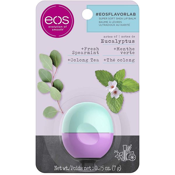 BAG OF 5 NEW EOS SHEA  LIP BALM - EUCALYPTUS &