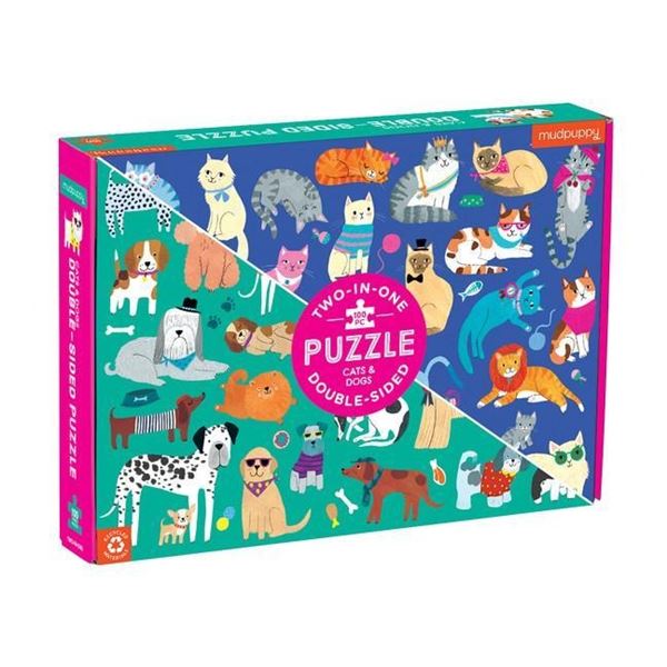 NEW TWO IN ONE CATS AND DOGS MUDPUPPY PUZZLE