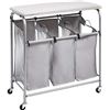 Image 2 : NEW AMZ BASICS 3-BAG LAUNDRY SORTER WITH IRONING
