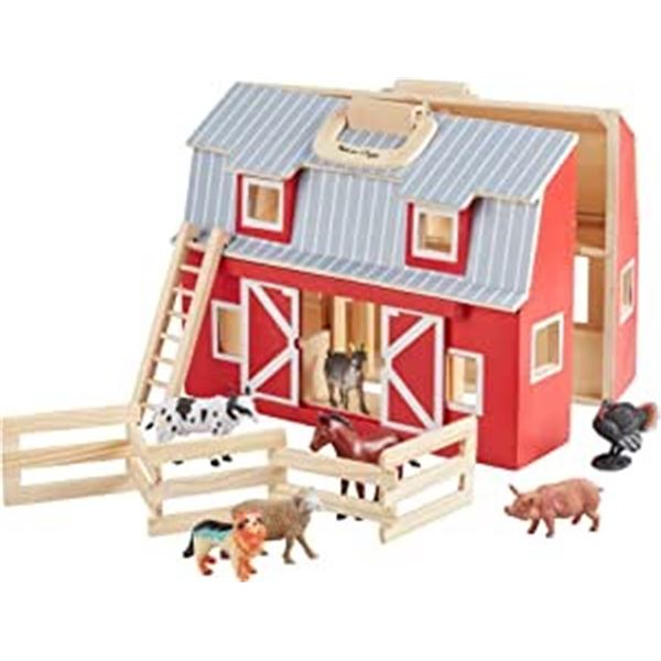 NEW UNPACKED MELISSA & DOUG FOLD & GO BARN