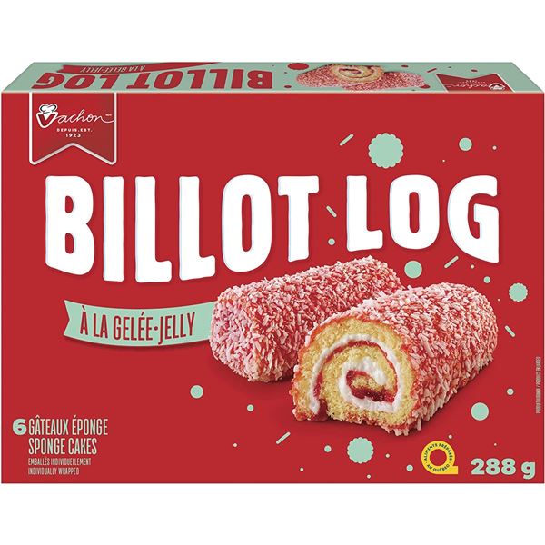 NEW 4 BOXES OF 6 PACKS OF BILLOT LOGS, 288G/BOX