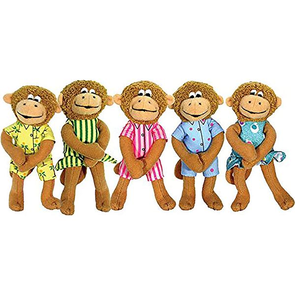 NEW 5 LITTLE MONKEYS FINGER PUPPETS