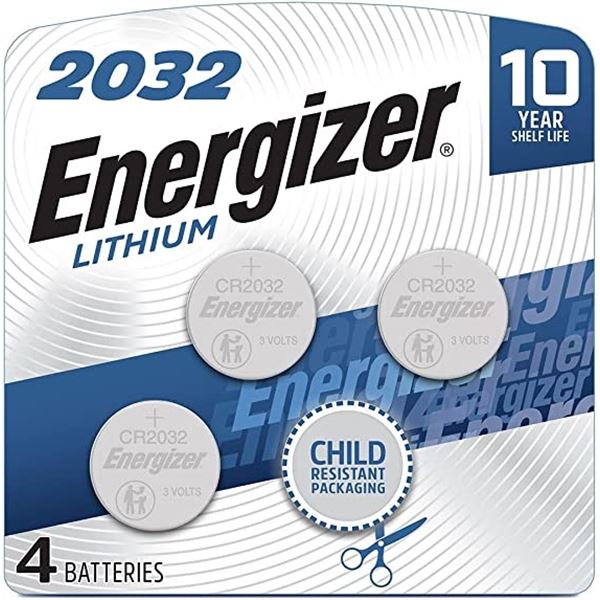 PACK OF 4 NEW ENERGIZER LITHIUM 2032 BATTERIES