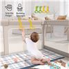 Image 4 : NEW UANLAUO BABY PLAYPEN WITH PLAY MAT, GREY