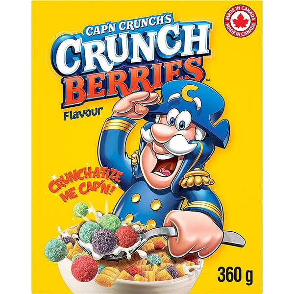 4 NEW BOXES OF CAP'N CRUNCH CRUNCH BERRIES 360G