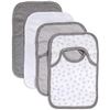 Image 1 : NEW BURTS BEES 4 PACK OF LAP SHOULDER DROOL BIBS