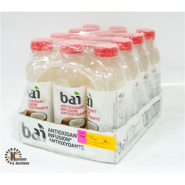 NEW CASE OF 12 BAI COCONUT ANTIOXIDANT DRINKS