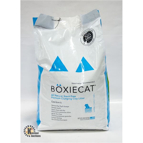 NEW 12.7KG BAG OF BOXIE CAT SCENT FREE CAT LITTER