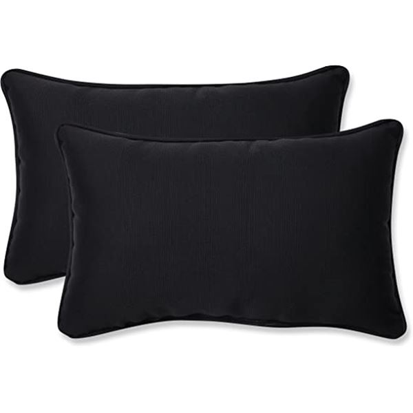 2 BLACK PILLOW PERFECT ACCENT PILLOWS