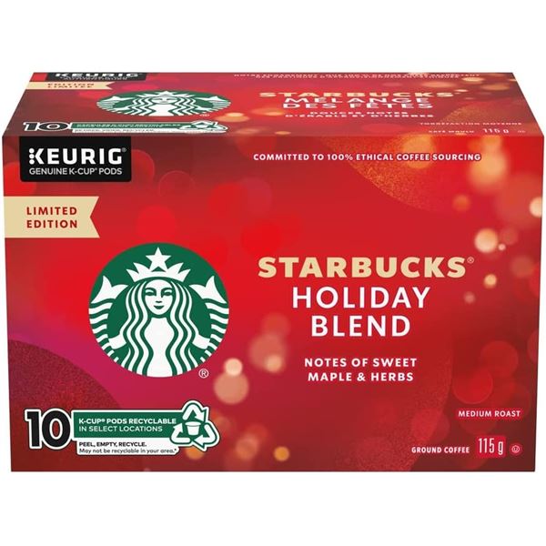 3 NEW BOXES OF STARBUCKS HOLIDAY BLEND KEURIG