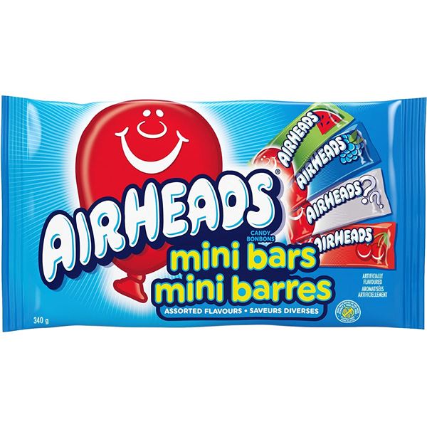 NEW BAG OF 3 PACKS OF AIRHEADS MINI BARS, 340G