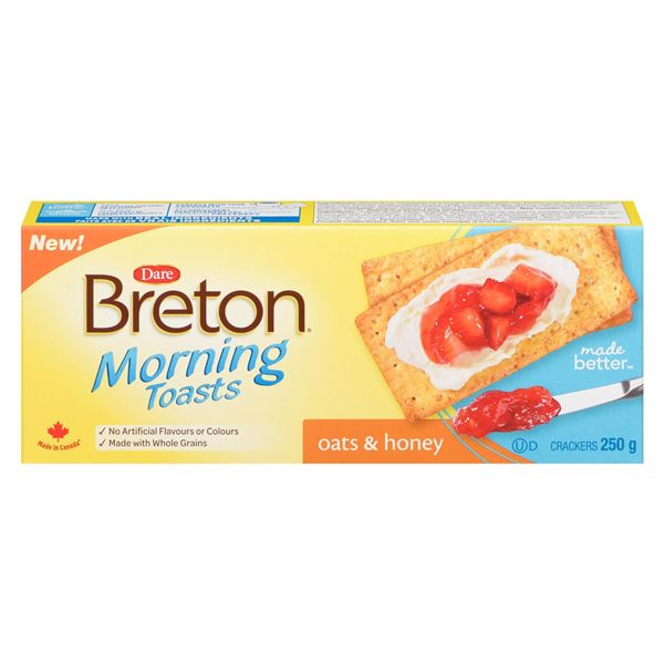 3 NEW BOXES OF DARE BRETON MORNING TOASTS OATS &