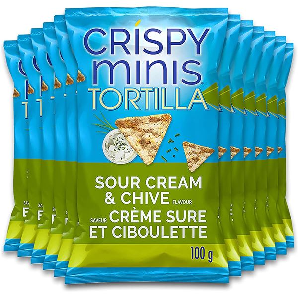 NEW CASE OF 12 PACKS OF CRISPY MINIS RICE CHIPS