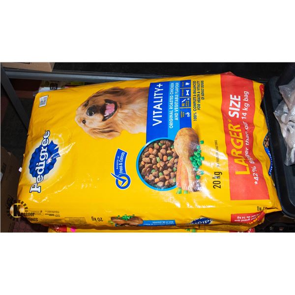 20KG BAG OF PEDIGREE VITALITY PLUS ORIGINAL