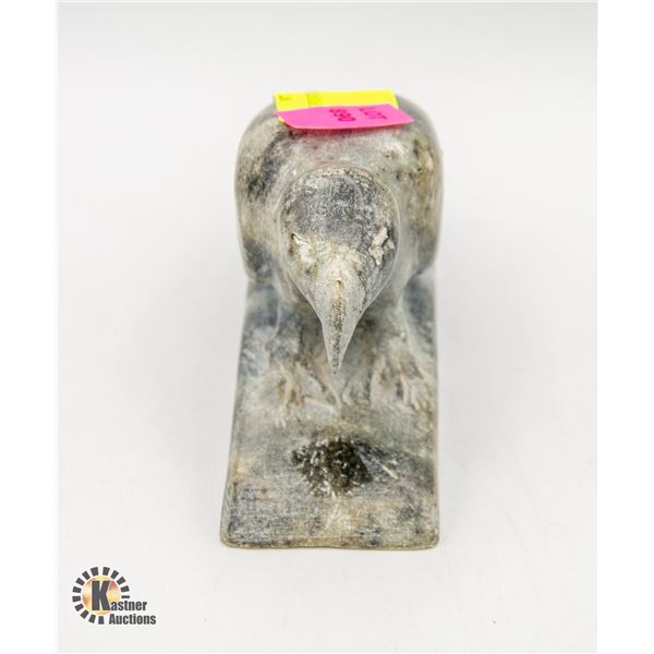 OLD SOAPSTONE NATIVE EAGLE CARVING