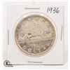 Image 1 : 1936 SILVER CANADA $1 DOLLAR COIN