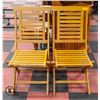 Image 1 : PAIR OF TEAK WOOD FOLDING CHAIRS