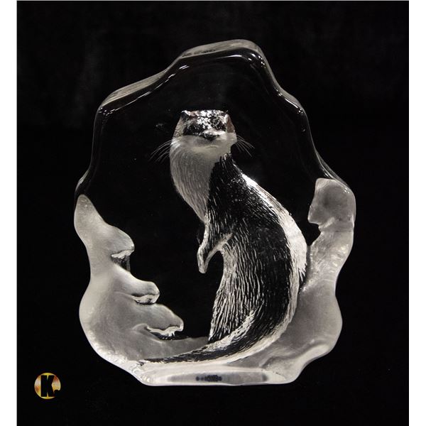 SEA OTTER GLASS ORNAMENT