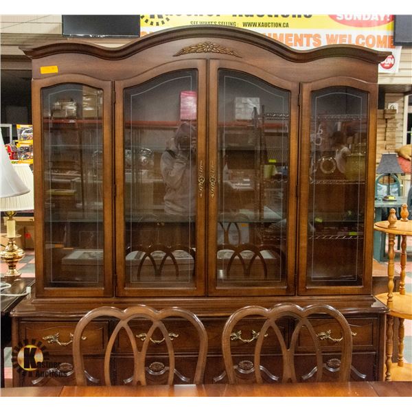 VINTAGE FRENCH PROVINCIAL BUFFET AND HUTCH
