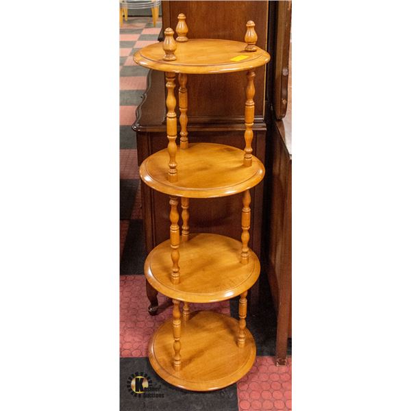 MAPLE 4 TEIR ROUND SHELF H-47" DIAMATER-15"