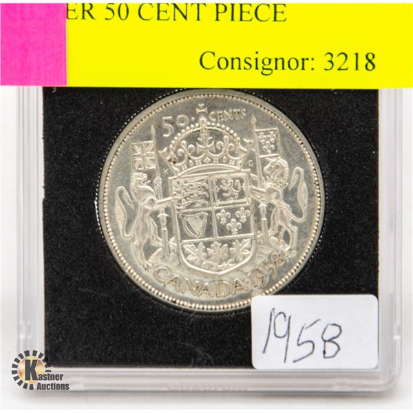 1958 SILVER 50 CENT PIECE