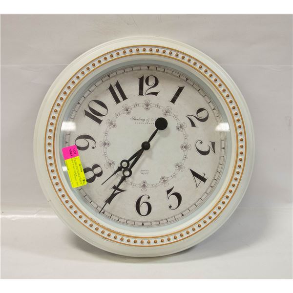 16" STERLING AND NOBLE CLOCK COMPANY WALL CLOCK