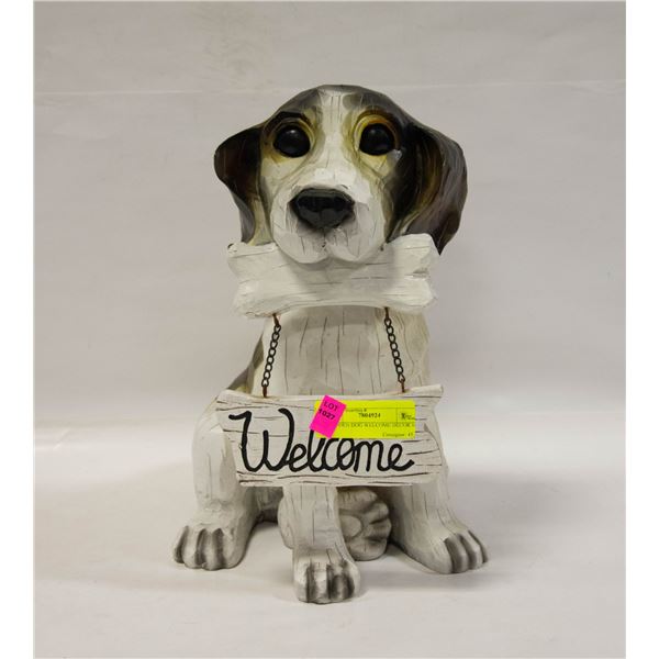 WOODEN DOG WELCOME DECOR 14 