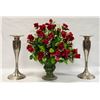 Image 1 : PAIR OF BOMBAY CANDLE STICKS SOLD WITH CENTRE