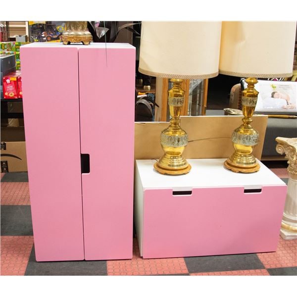 GIRLS WARDROBE AND DRESSER