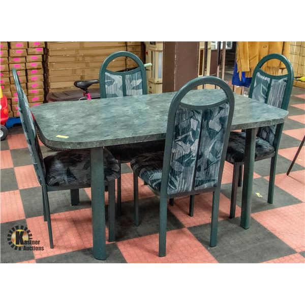 RECTANGLE FAUX MARBLE ARBORITE DINING