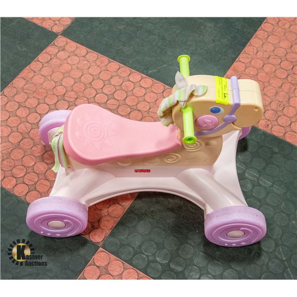 FISHER PRICE 4-WHEEL PUSH PONY WITH SOUNDS -