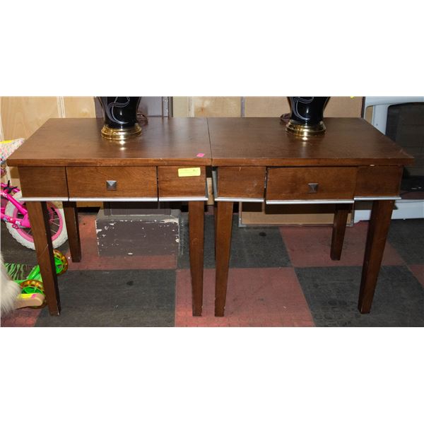 2 ENDTABLES W/DRAWER