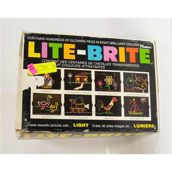 HASBRO LITE-BRITE (ELECTRIC WITH PEGS)