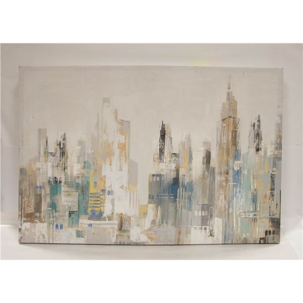 24X36 ABSTRACT CITY LANDSCAPE ART