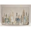 Image 1 : 24X36 ABSTRACT CITY LANDSCAPE ART