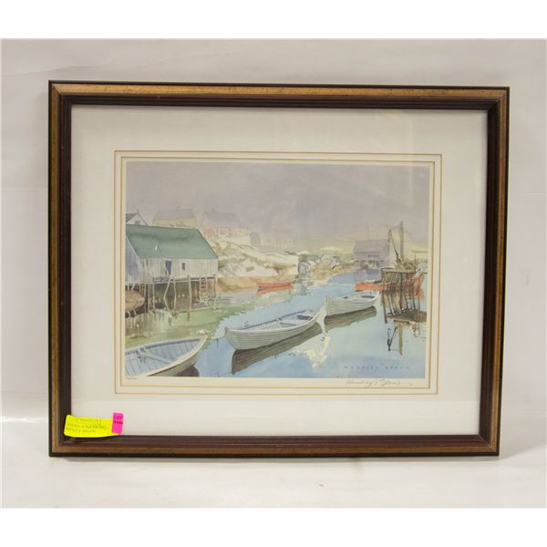SIGNED AND NUMBERED HUNTLEY BROWN WATERCOLOR