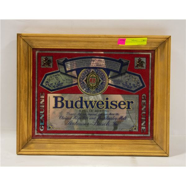 VINTAGE GENUINE BUDWEISER SIGN