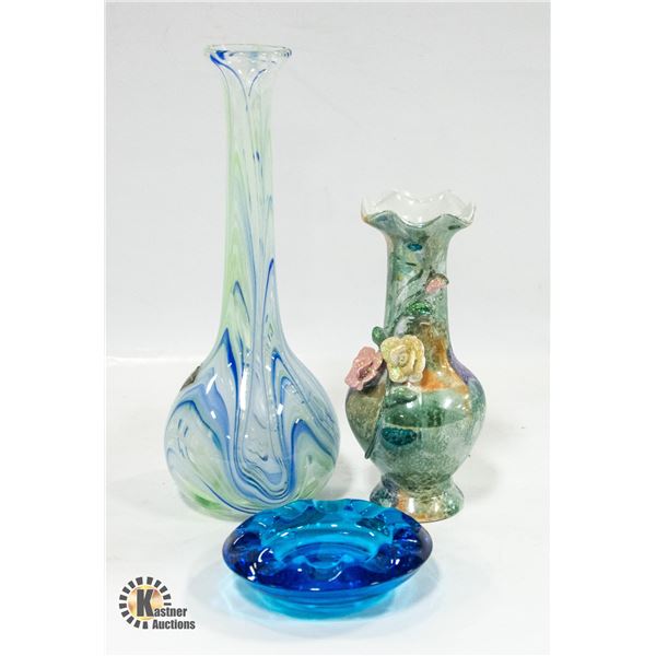 11” ALTAGLASS VASE / MCM VINTAGE ADOLF MATURA