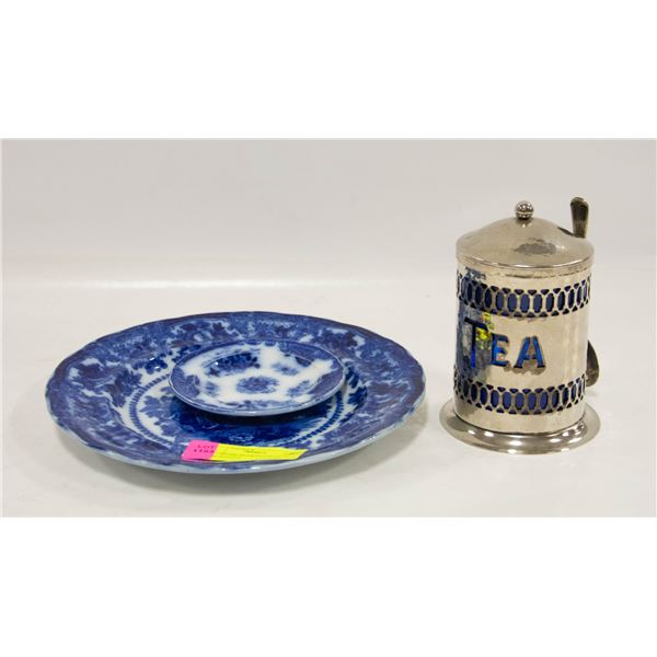 4 1/4” SPODE BLUE FLOW / 9” BLUE FLOW DINNER