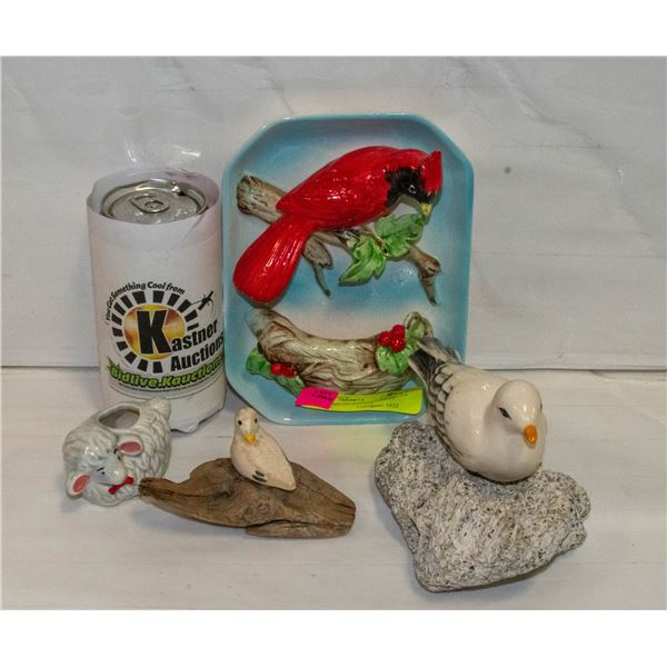 LOT OF BIRDS ON ROCKS / SHEEP TOOTHPICK