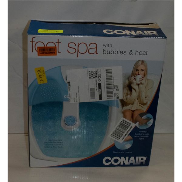 NEW CONAIR FOOT SPA WITH BUBBLES AND HEAT