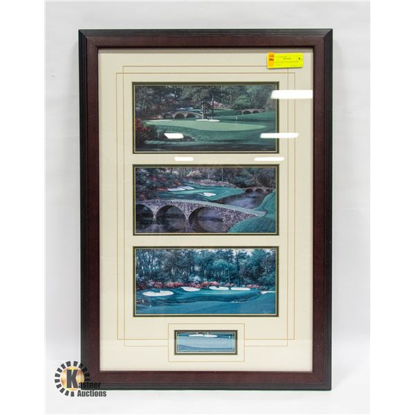 FRAMED GOLF COURSE PRINT 26.5"X18.5"