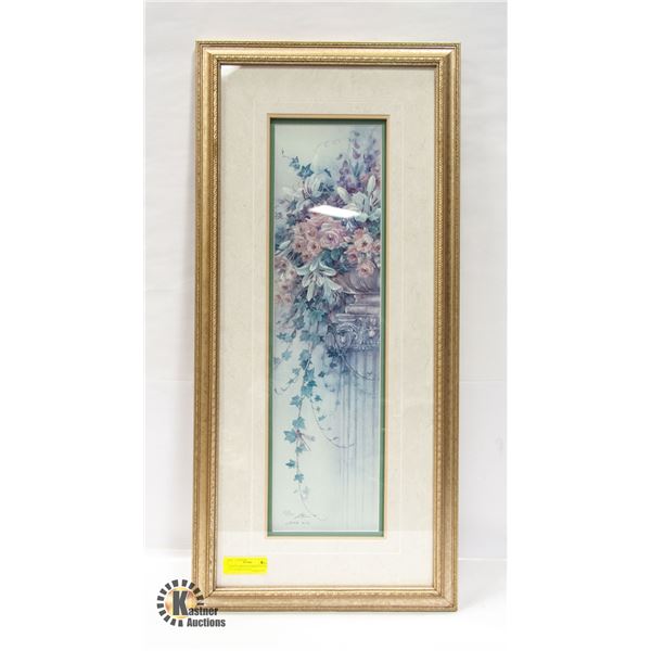 LENA LUI PRINT SIGNED WITH COA "IVY & SWEET PEAS"