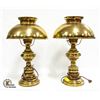 Image 1 : (2) VINTAGE LARGE BRASS TABLE LAMPS