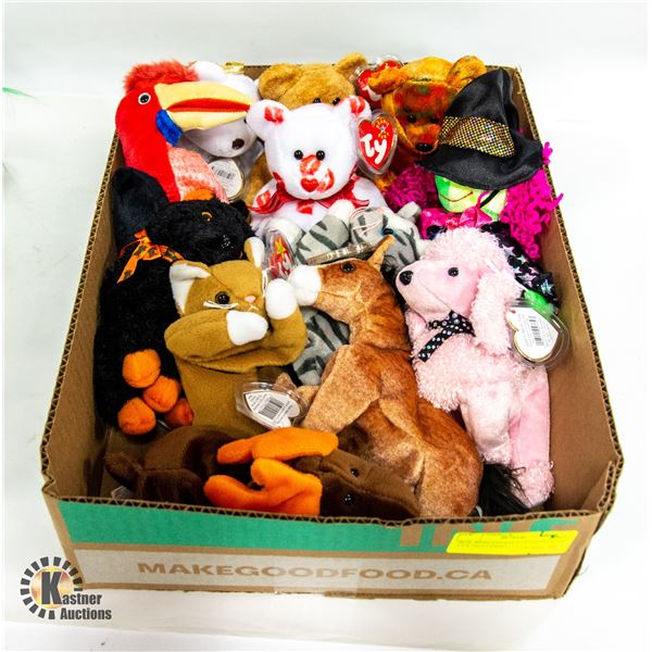 BOX WITH ESTATE COLLECTION OF TY'S INCLUDING