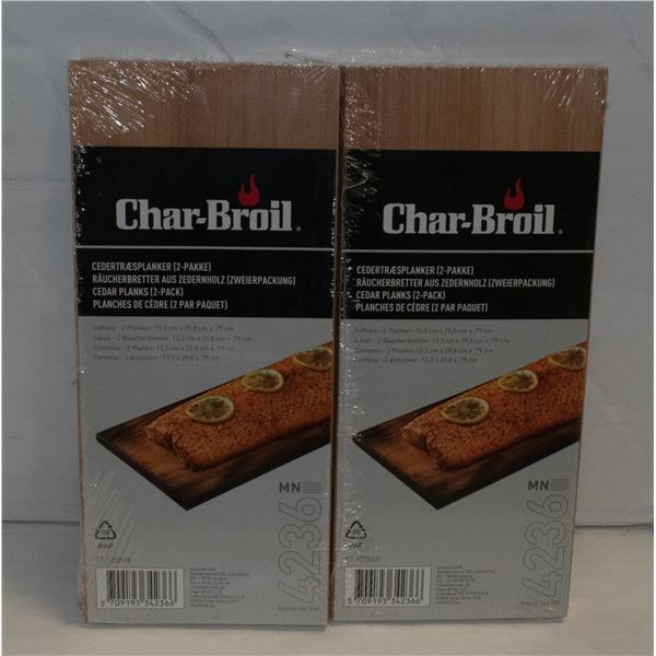 2 SEALED 2 PKS CHAR-BROIL CEDAR