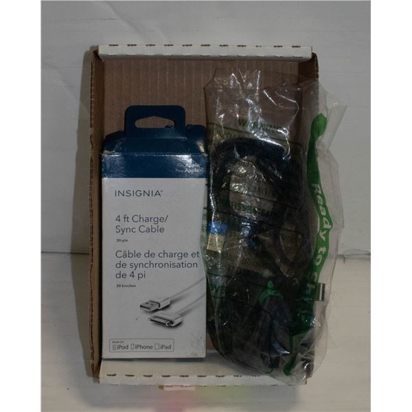 3 APPLE LIGHTNING TO USB CABLES 6FT, 1 APPLE