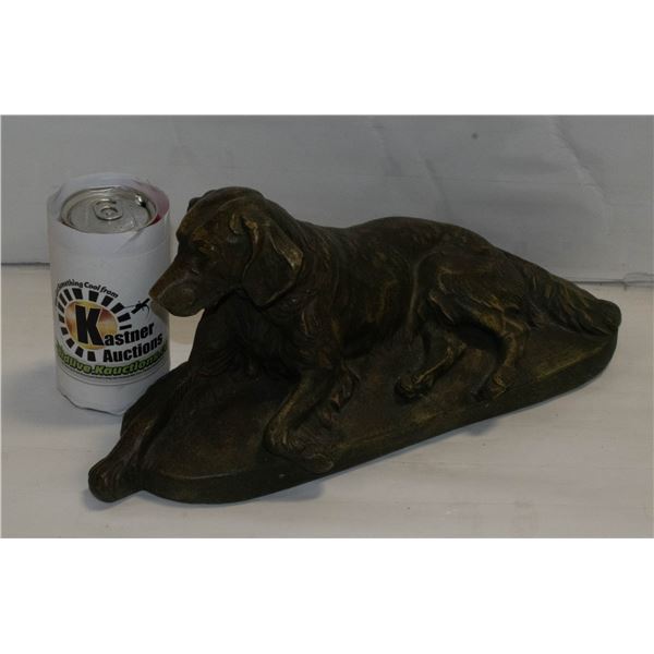 14X6-1/2 IN DOG STATUE ON BASE