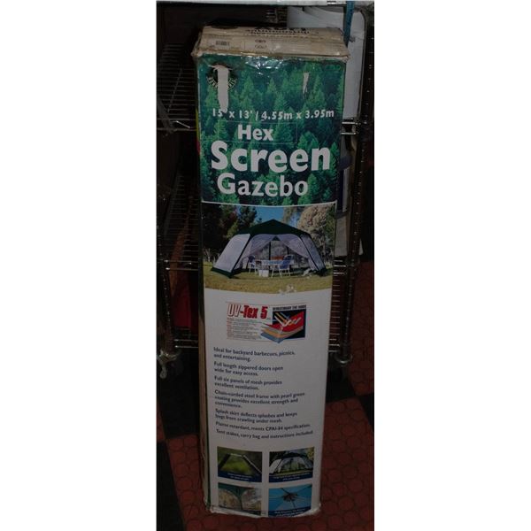 ABRI HEX SCREEN GAZEBO 15 FT X13FT