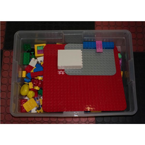 BIN WITH VINTAGE LEGO DUPLO